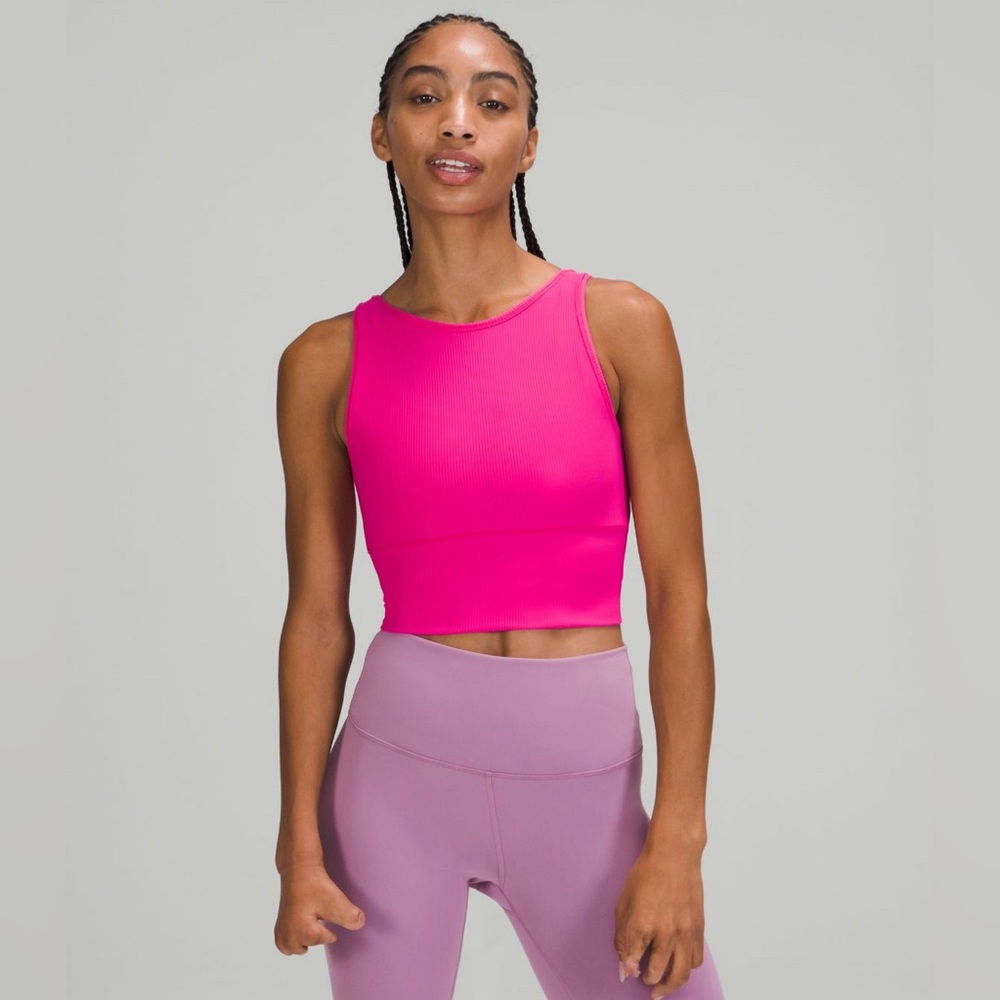 LULULEMON POWER PIVOT TANK TOP SONIC PINK SIZE 12 NWT SOLD OUT